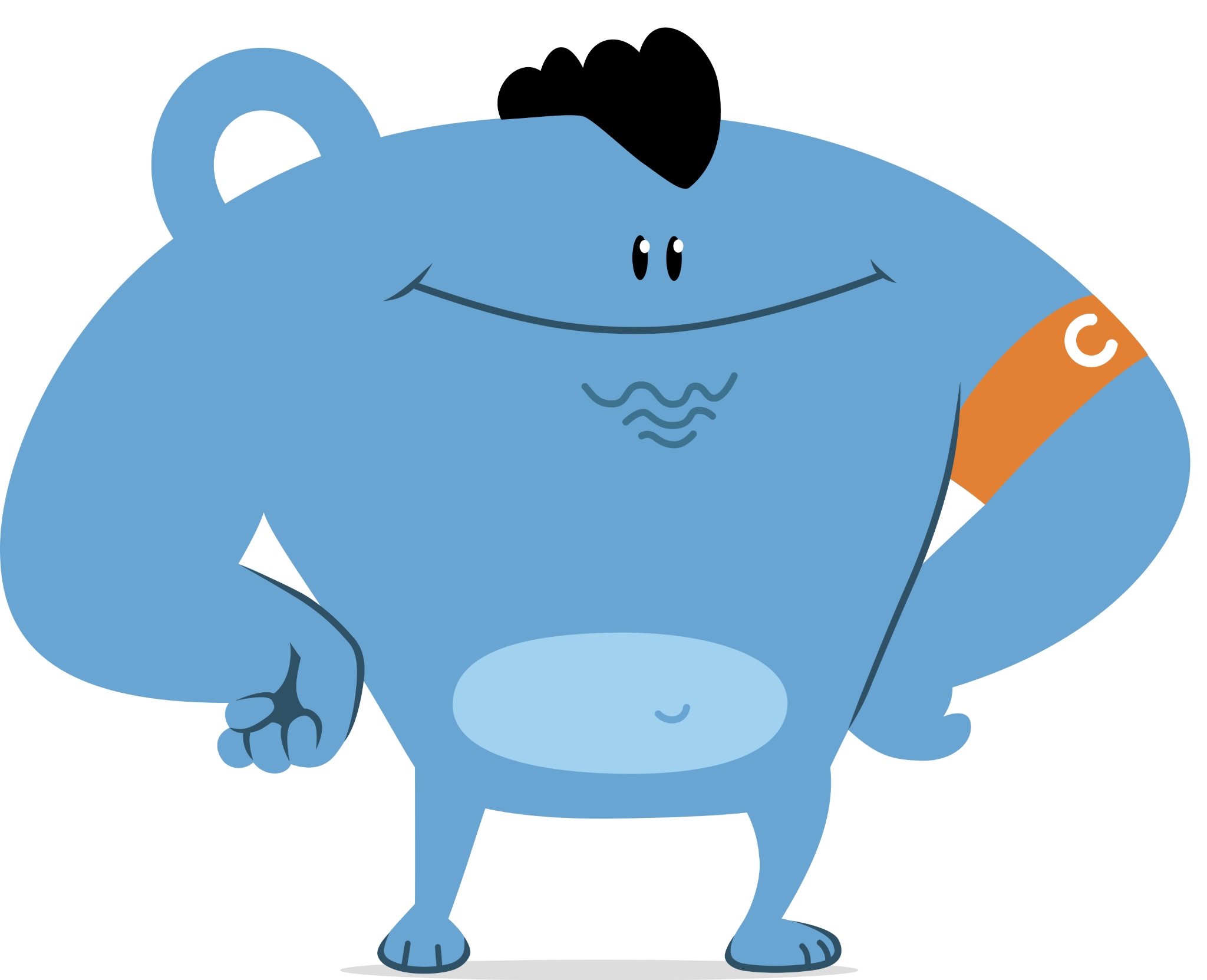 Capitaine, personnage bleu de l’univers Caboux-Tchoux